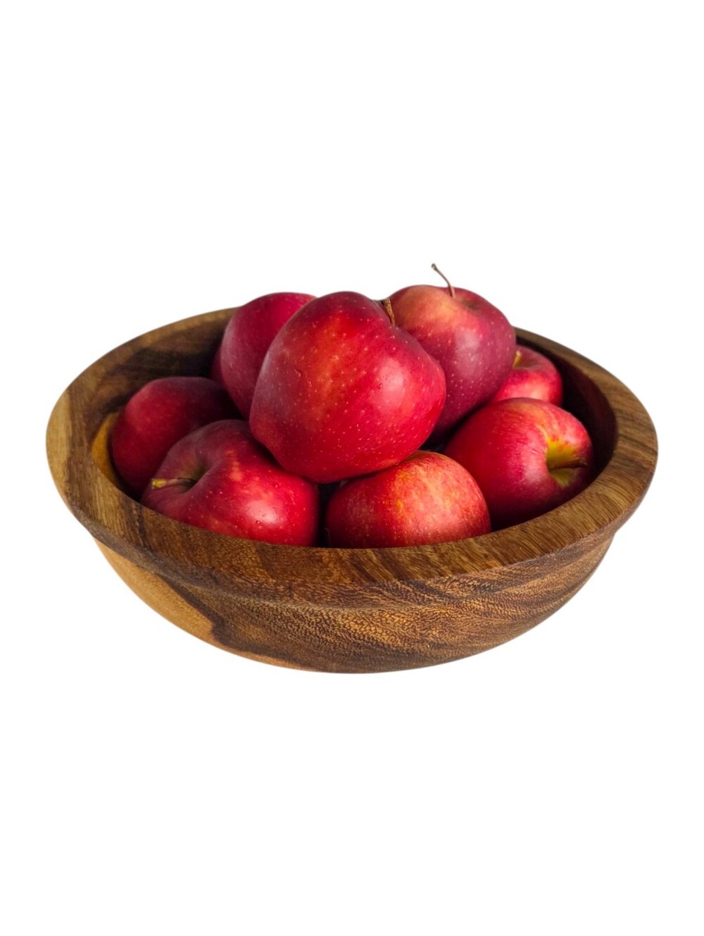Vintage mid-century Parota wood fruit bowl live edge rustic two-tone 12" dia